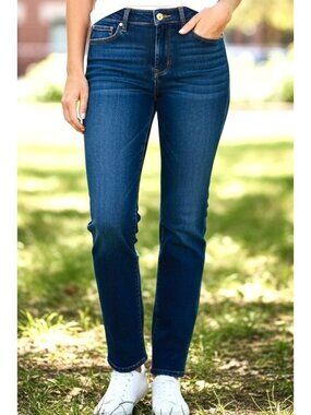 American Eagle Women's Jeans Stretch Straight Leg Low Rise Size 4 Medium Wash De